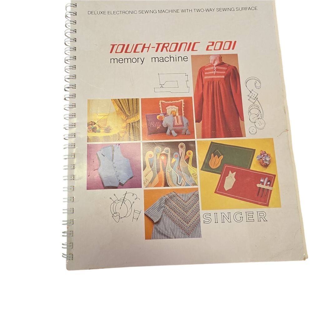 Vintage Singer Touch-Tronic 2001 Memory Sewing Machine Manual Instruction Book